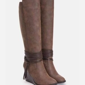 Elegant Over the Knee Brown Boots